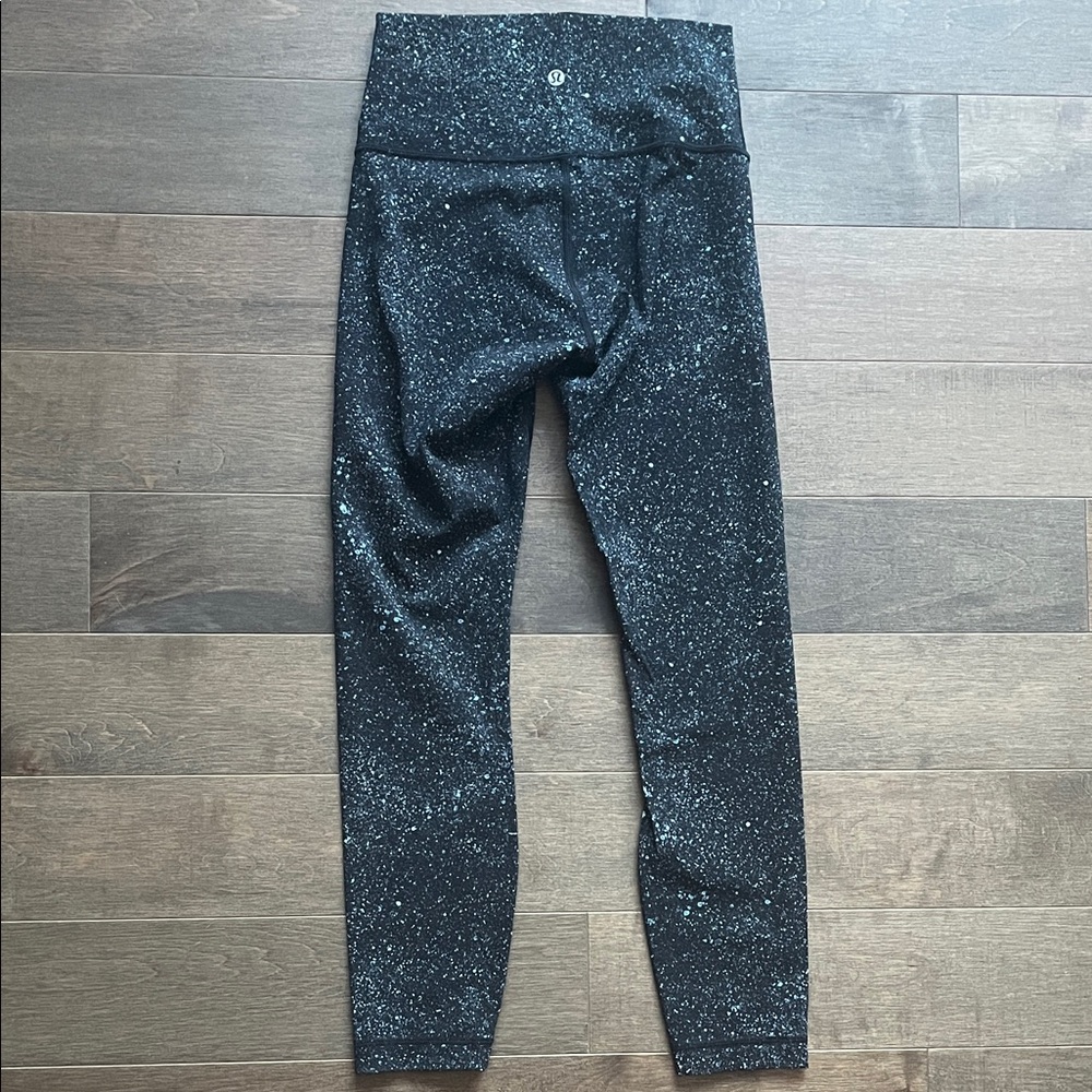 Lululemon Align Printed Splatter Athletic Yoga Leggings Size 4 Athleisure - Picture 6 of 7